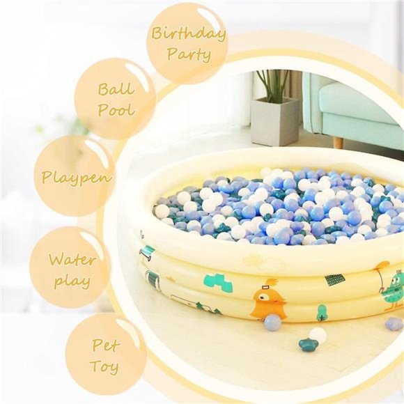 Ball Pit Balls Play Balls for Babies, Small Balls for Kids Playpen Plastic Balls - Picture 6 of 6